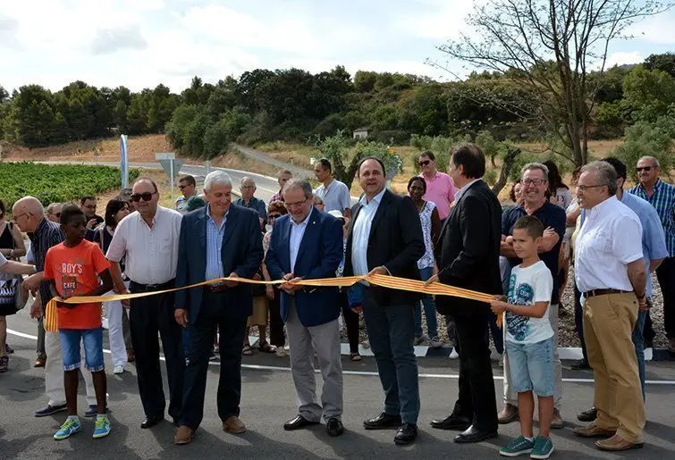 Joan Reñé inaugura la variant de la Pobla de Cérvoles