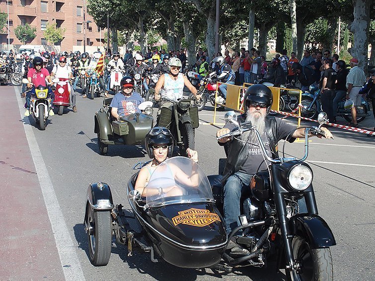 Trobada de motos clàssiques en el marc de la Fira Expoclàssic
