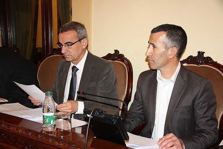 Jaume Gilabert i Miquel Serra en el Ple de la Diputació