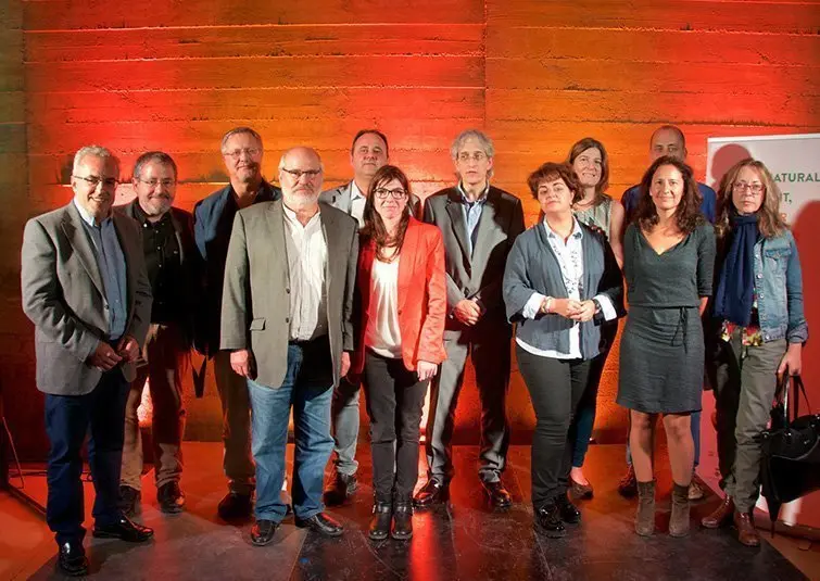 Representants de l'Associació Leader de Ponent i altres entitats durant l'acte de presentació d'Espais Naturals de Ponent