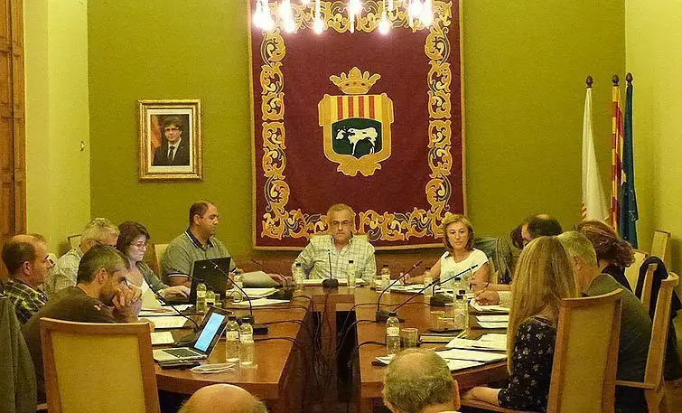 Fotografia d'arxiu d'un Ple celebrat a les Borges Blanques interior