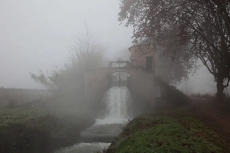 Imatge de boira al Salt del Duran en un dia de boira intensa