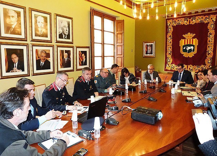 Imatge de la reunió de la Junta Local de seguretat