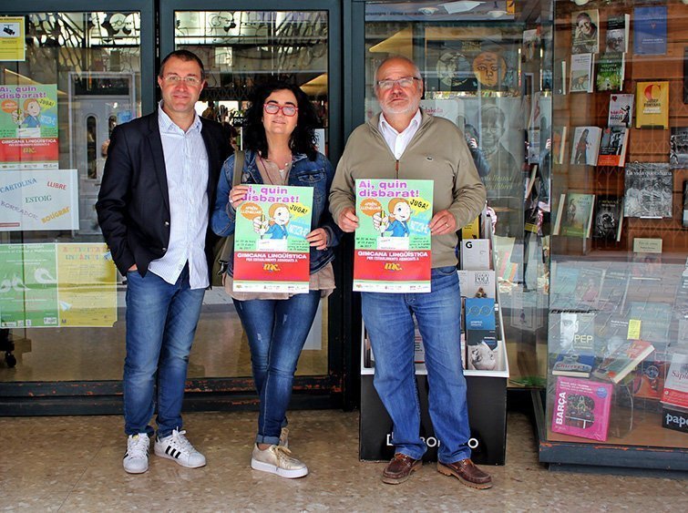 Àlex Català, Alba Pla i Josep M. huguet  Huguet presenten la campanya 1
