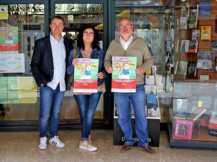 Àlex Català, Alba Pla i Josep M. huguet  Huguet presenten la campanya 1