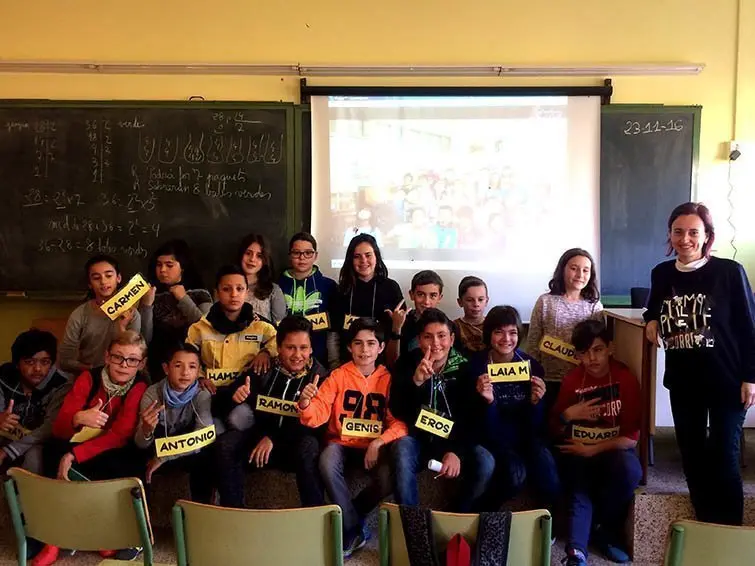 Els alumnes de l'escola Arnau Berenguer pque participen en l'activitat