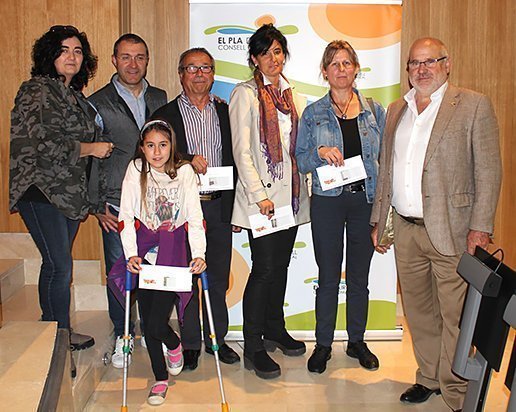 JM Huguet, Alba Pla i Àlex Català en el lliurament de premis al Consell