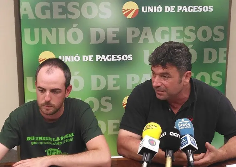 Els responsables de la Fruita dolça d&#39;Unió de Pagesos 1