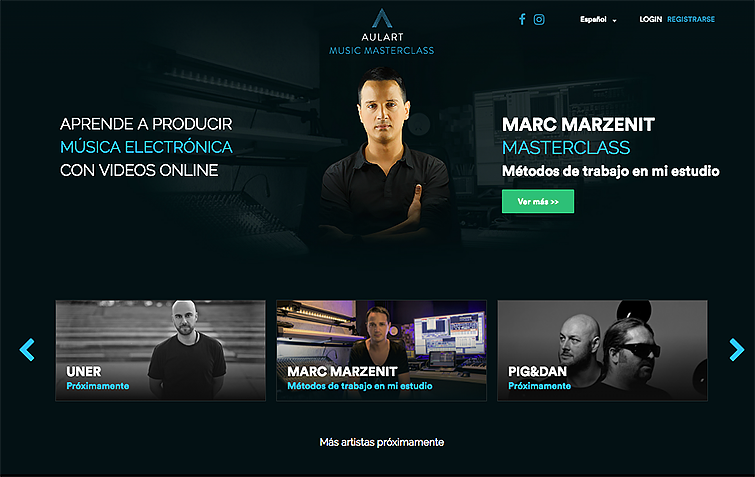 La plataforma Aulart Music Masterclass., amb Marc Marzenit
