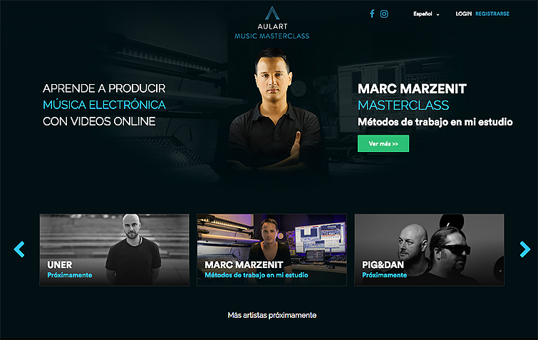 La plataforma Aulart Music Masterclass., amb Marc Marzenit