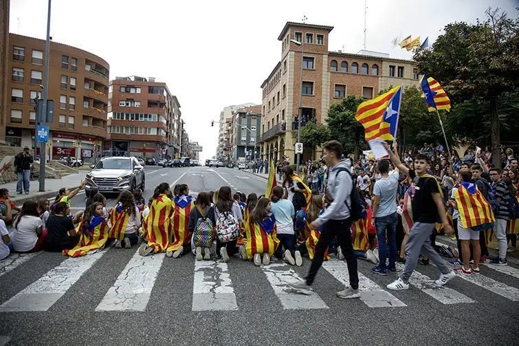 Mobilitzacions dels estudiants de secundària del Pla d'Urgell a Mollerussa 1