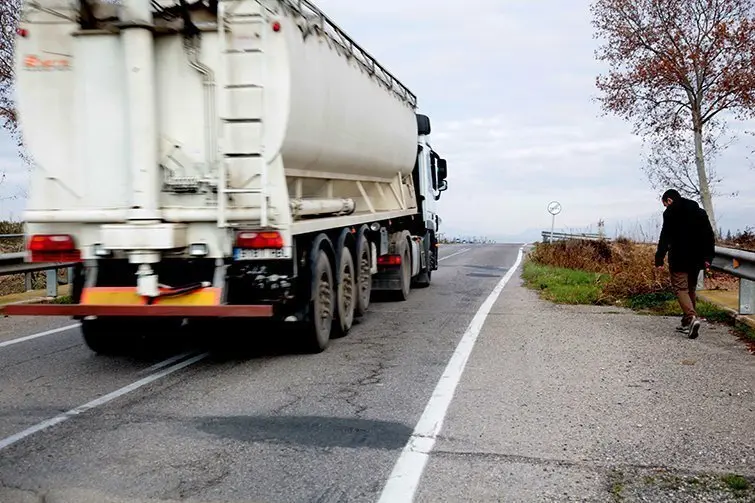 Trànsit a la carretera Linyola Bellcaire