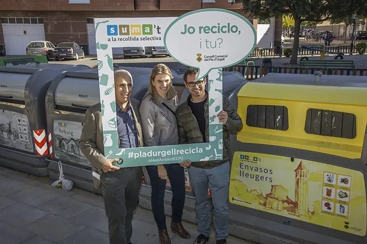 El president del Consell Comarcal del Pla dUrgell Joan Trull presenbta la campanya recollida voluminosos