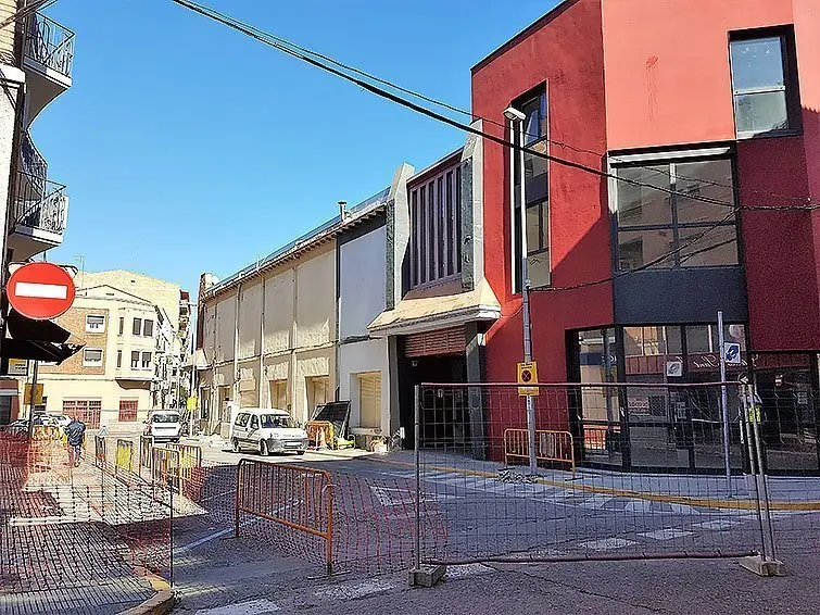 Mollerussa obres carrer Ciutat de Lleida interior