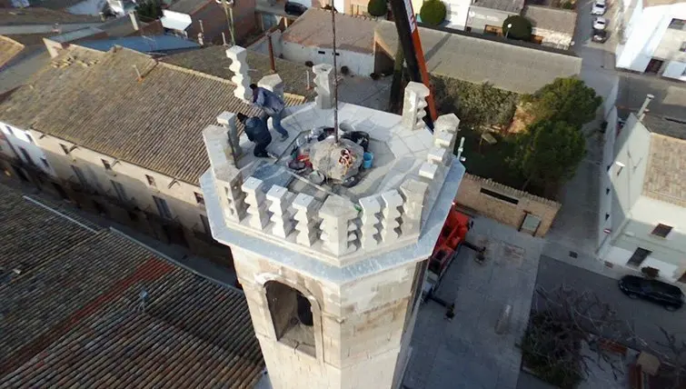 Restauració del campanar de l'església del Poal Interior