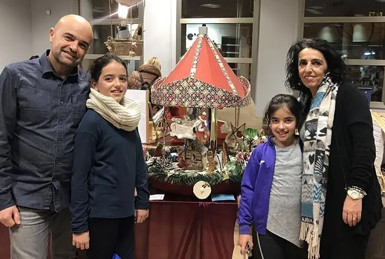 La família guanyadora del Pessebre solidari interior