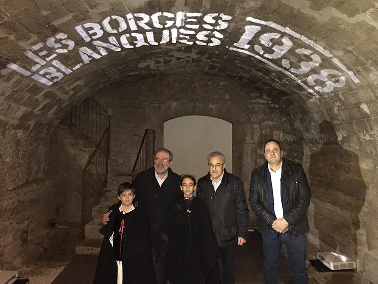 Reñé, Mir, Villas i l'hereuet i la pubilleta borgencs en la inauguració de l'antic Molí de Cal Gineret