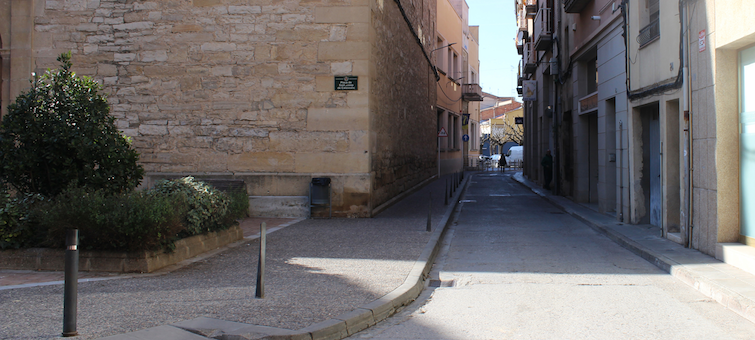 Imatge del tram del Carrer de Santa Maria que es veurà afectat