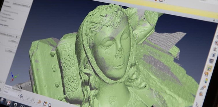 Digitalització en 3D d'uns dels sepulcres dels comtes d'Urgell