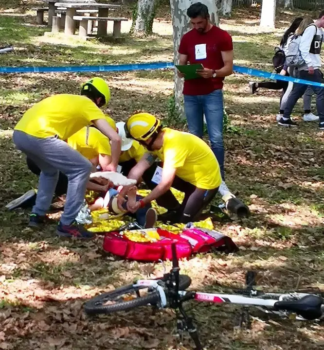 Imatge de la participació en el Concurs de tècniques i rescat Interior