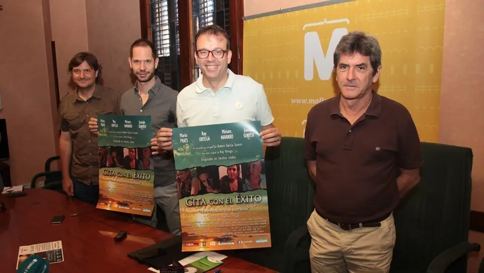 Robert Garcia presenta el curtmetratge a l'Ajuntament de Mollerussa in