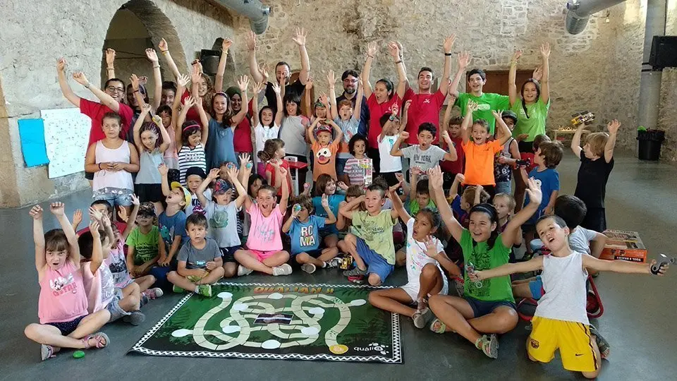 Els nens i nenes participants al casal d'estiu del Talladell