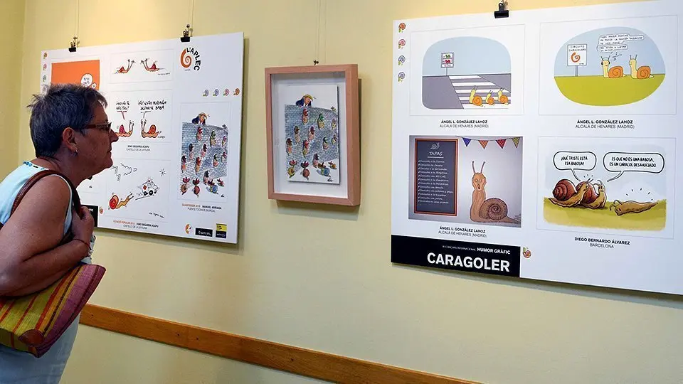 Exposició dels treballs d’Humor Gràfic Caragoler, organitzat per la Fecoll