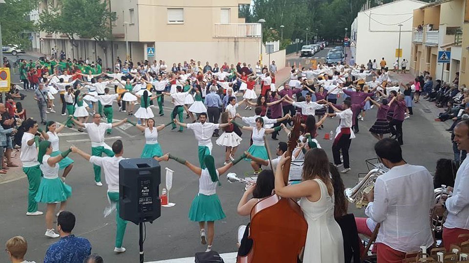Imatge del concurs de colles sardanistes a Agramunt