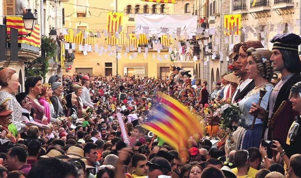 La trobada de gegants de les Borges, un dels actes de la Festa Major