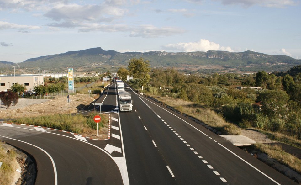 Imatge del trànsit en l'N-240 entre Lleida i Montblanc