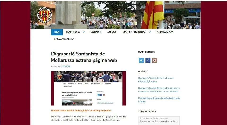 Nou web de l'Agrupació Sardanista de Mollerussa