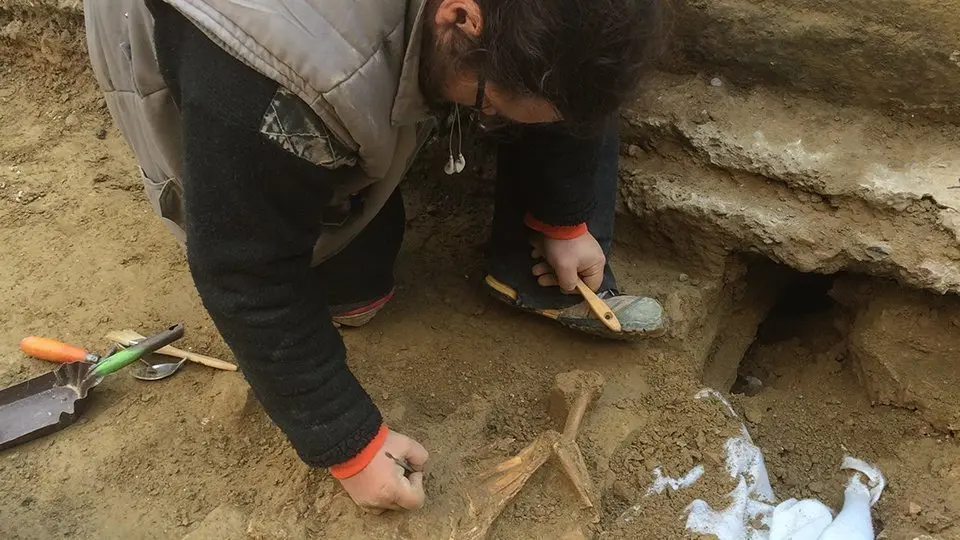 Fotografia de les intervencions arqueològiques d'Agramunt el 2014