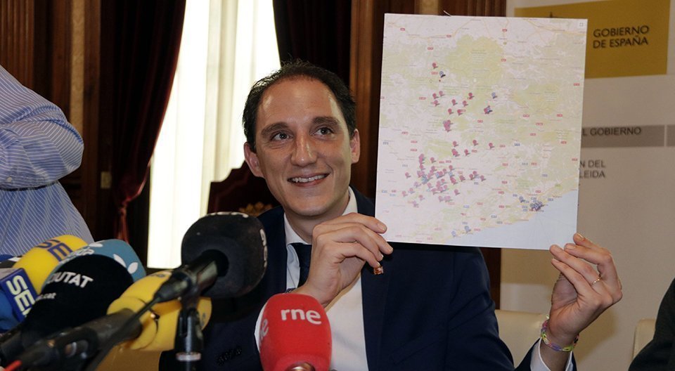 El subdelegat del govern a Lleida, Jose Crespín, en l&#39;esmorzar de Nadal amb la premsa