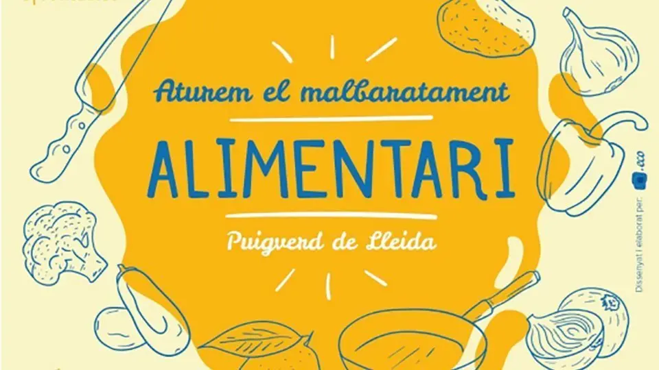 El cartell del taller anti-malbaratament alimentari celebrat a Puigverd de Lleida