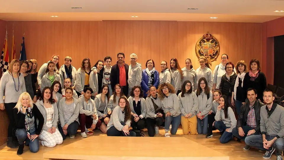 Recepció a la Casa Consistorial de Tàrrega - Alumnes de Blaye