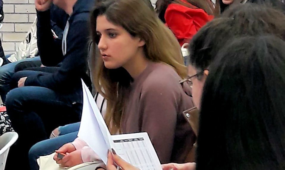 Una estudiant a les jornades.