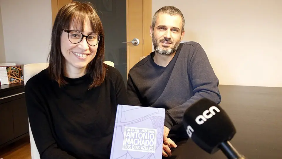 Cecília Hill i Josep Salvia, autors del còmic de la vida d&#39;Antonio Machado