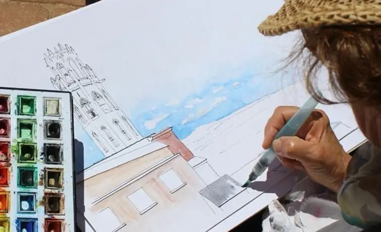 Els Urban Sketchers capturen la Seu Vella