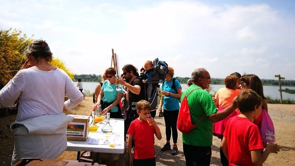 Participants en la volta solidària a l'Estany d'Ivars i Vila-sana 2018