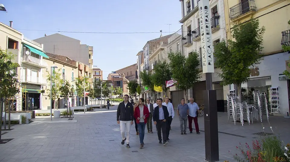 El conseller Damià Calvet visita les obres de Mollerussa 1