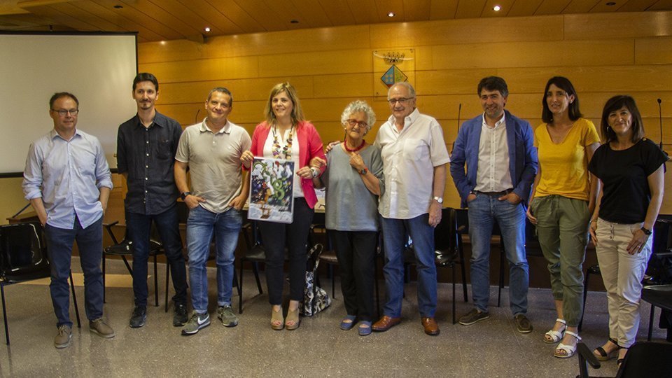 Roser Capdevila, Ramon Besora, amb les autoritats i organitzadors de Térmens