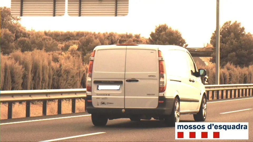 Imatge de la furgoneta que circulava a 181 quilòmetres per hora