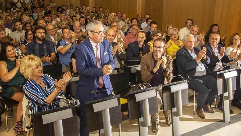 Rafel Panadés en el moment que es designat com a president