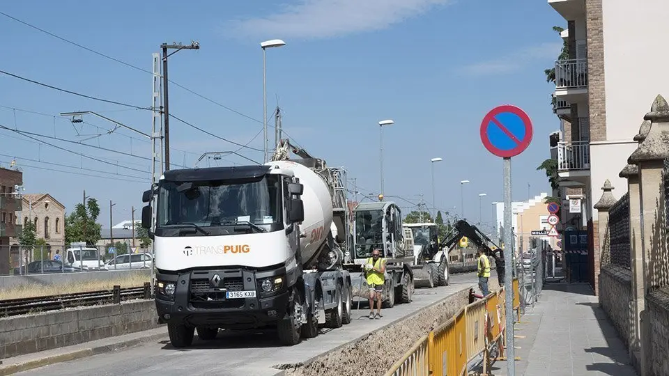 Inici de les obres del carrer Prat de la Riba de Mollerussa