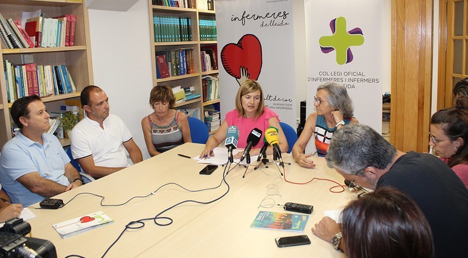 Roda de premsa del Col·legi Oficial d&#39;Infermeres i Infermers de Lleida
