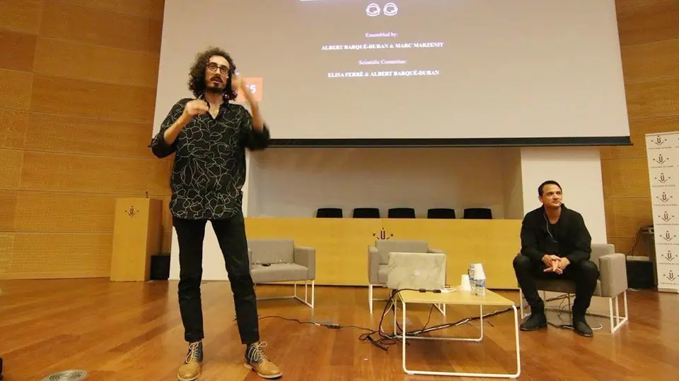 Albert Barqué i Marc Marzenit en una presentació a la UdL