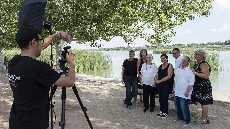 Albert Font, dones de Vila-sana i persones d&#39;ACUDAM a l&#39;Estany