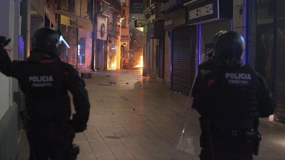 Enfrontaments Policia 18 octubre Lleida