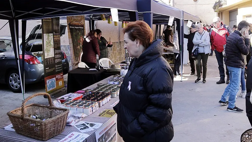 Fira de la Sal i les parades de venda  d&#39;aquest producte