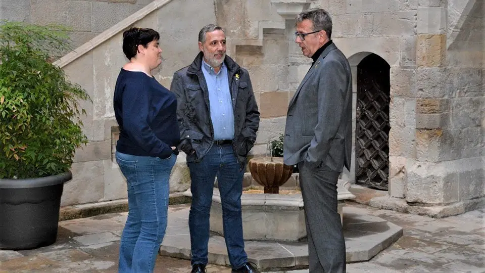 El nou director de l&#39;IEI, Joan Josep Ardanuy, amb Joan Talarn, i Estefania Rufach